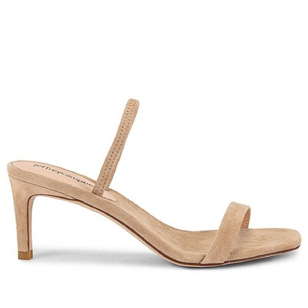 Jeffrey Campbell Hera-hi Sandal in Nude Suede